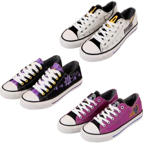 Brdwn JOJOs Bizarre Adventure Golden Wind Giorno Giovanna Bruno Bucciarati Kira Yoshikage Flat Casual Canvas Shoes