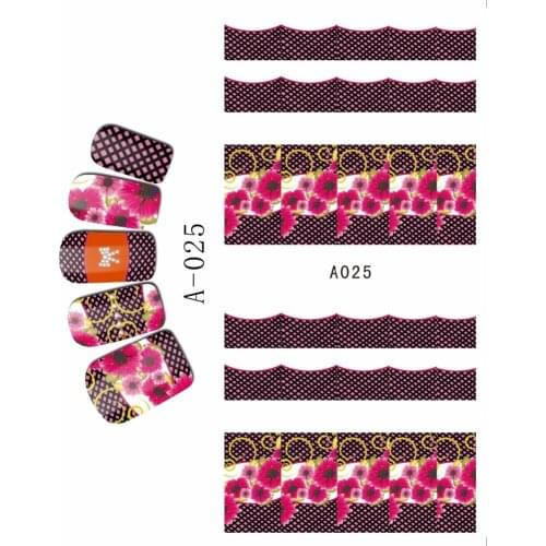 WATER DECAL NAIL STICKER HIGH HEEL SHOES LEOPARD HEAD SUNFLOWER DAISY BUTTERFLY BOW TIE A25-30
