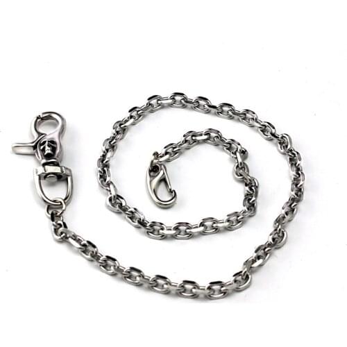 High Quality SKull Stainless Steel Biker Wallet Jaans Key Chain (24 inch)
