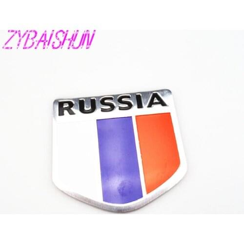 2018 High Quality 3D Aluminum Flag Russia Car Sticker Accessories Stickers for Porsche 911 918/Cayenne/Macan/Macan S/Panamera