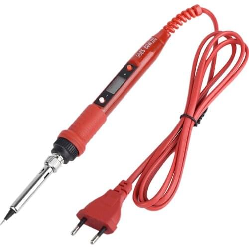 220V 80W Lcd Electric Soldering Iron 908S Adjustable Temperature Solder Iron with Quality Soldering Iron Tips and Kits Eu Plug