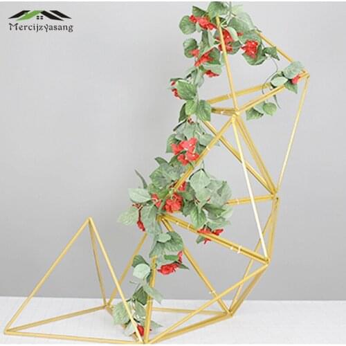 3Pcs/Lot Flower Vases Floor Metal Vase Plant Dried Floral Holder Flower Pot Road Lead for Home/Wedding Corridor Decoration G146