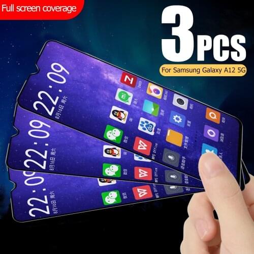 3pcs full cover glass on the for samsung galaxy f62 a12 5g a02s screen protector glass for Samsung F62 Tempered Glass F62 A12 5G