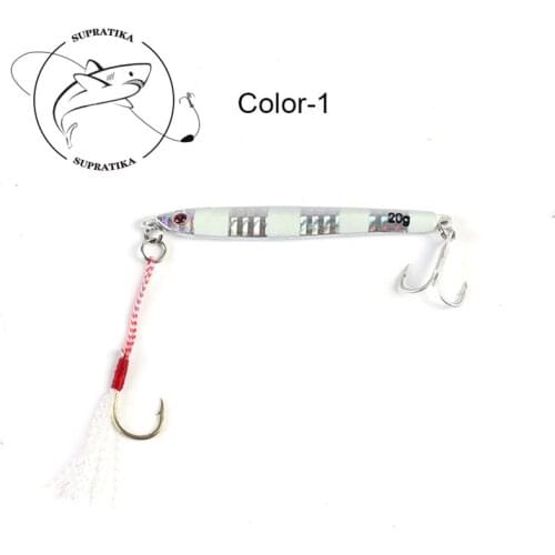 3D Eyes Anti-Corrosion Professional Metal Fishing Lure Artificial Luminous Simulation 20g/8cm Jigbait Fishing Lure Hard Bait
