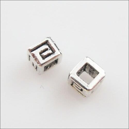 90 New Charms Tibetan Silver ToneTiny Square Spacer Beads 4.5mm