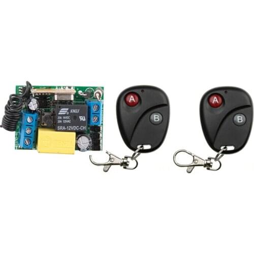 220 v 1 ch RF wireless remote control switch 1 receiver+2 transmitter Safer PCB