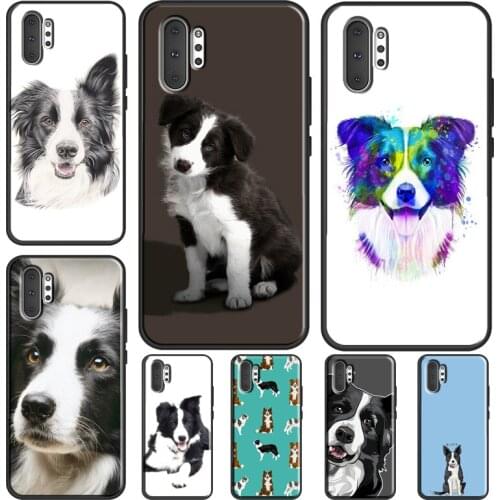 Border Collie Watercolor Case For Samsung Galaxy S21 Ultra Note 20 Note 10 Plus S8 S9 S10 Plus S10e S20 FE Cover