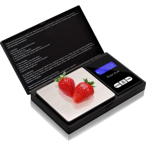 Mini Kitchen Scale Jewelry Stainless Steel 100g/200g/500g 0.01g Electronic Scale Pocket Scale Gold Gram Balance Weight Scales