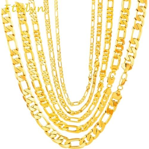 Ethlyn Gold color hiphop Link Chain Jewelry Ethiopian Africa man necklace jewelry gifts wholesale N001