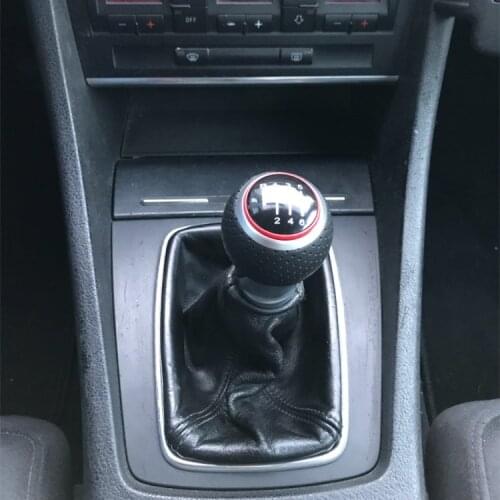 FaroeChi 6 5 Speed Make Your Car Elegant And Fashionable With Red Ring For Audi A4 S4 B8 8K A5 8T Q5 8R S Line 07-15