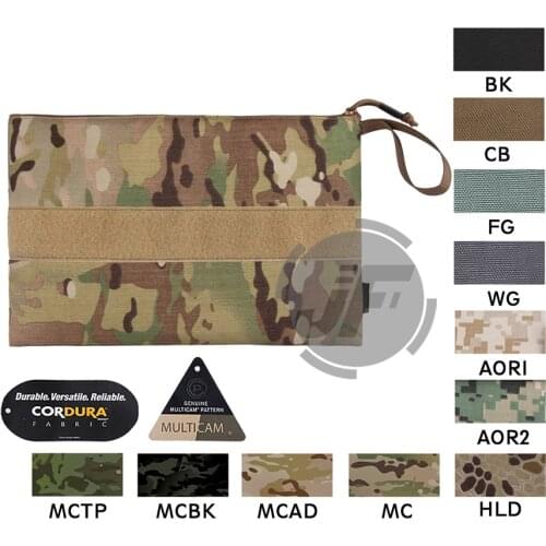 Emerson Utility File Folder Pocket 13x9" EmersonGear Hook & Loop EDC Zipper Closure Pouch Foldable Accessory Bag Holder