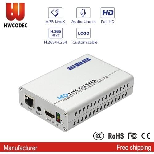 HWCODEC H8118AV H264 H265 HEVC HDMI Encoder IPTV Video Encoder 1080P Video Converter Support HTTP RTSP RTMP for YouTube, Wowza