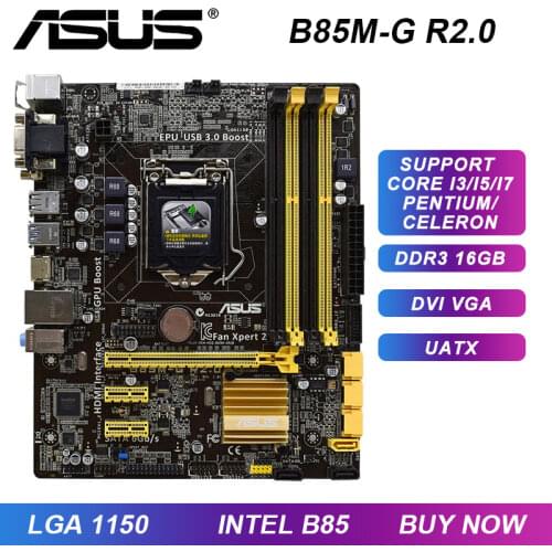 B85M-G R2.0 For ASUS LGA 1150 Intel B85 B85M Original Desktop motherboard DDR3 RAM Memory USB2.0 16GB Computer Used Motherboard