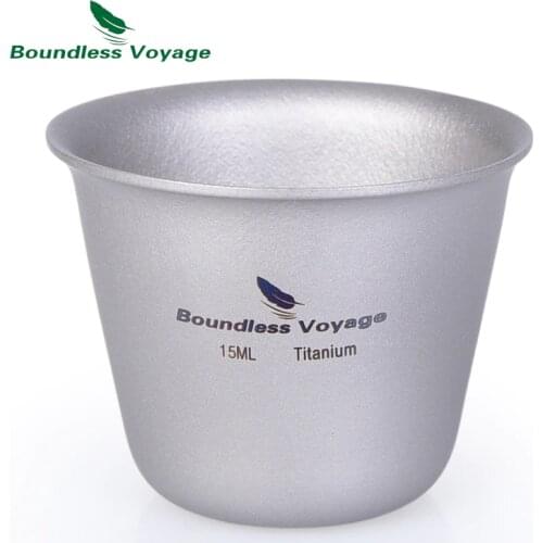 Boundless Voyage Titanium Mini Wine Tea Sake Cup Mug Outdoor Camping Picnic Party Whiskey Flask Flagon Drinkware