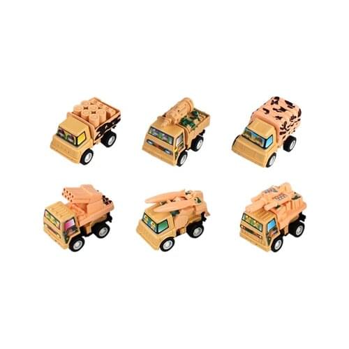 Model 5-7 Years Mini Military Car Kids Toys Inertia Back Vehicles Plastic Educational Children Boys Toy Funny Gifts 6pcs 2021