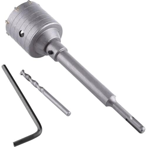 65mm Carbide Metal Drill Bit Hole Saw Kit Wall Stone Brick Marble Hole Opener With 200mm SDS Shank Connecting Rod and Wrench