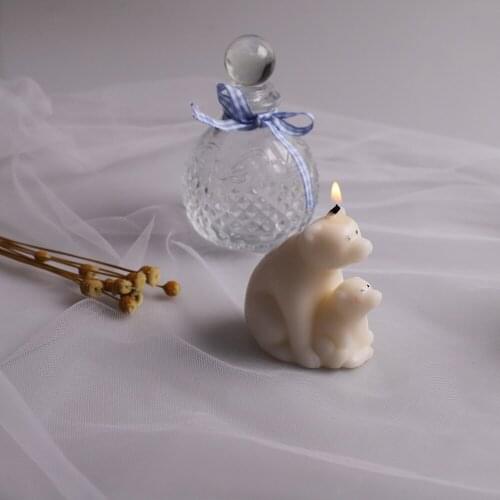 New Polar Bear Silicone Candle Mold Diy Craft Aromatherapy Resin Molds Handmade Candle Wax Soap Making Tools Home Decor