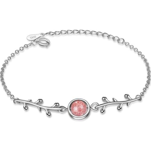 New sterling silver bracelet color crystal female bracelet romantic beautiful jewelry accessories lucky bracelet