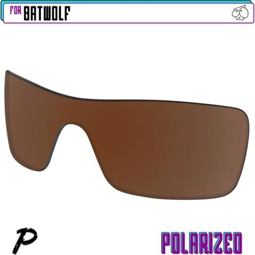 EZReplace Polarized Replacement Lenses for - Oakley Batwolf Sunglasses - Brown Mirror
