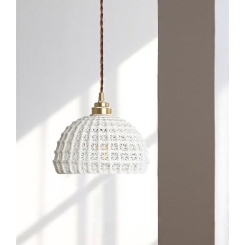 Japanese Style Bedside Led Small Chandelier Bedroom Balcony Aisle Restaurant Art Fashion Home Creative Ceramic Pendant Light