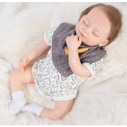 Rebirth Doll 48 Cm Lifelike Newborn Baby Vinyl Doll Kit Cute Sleeping Newborn Doll