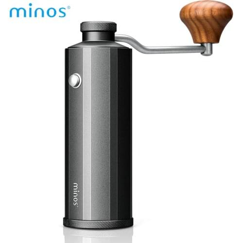 MINOS Coffee Grinder Mini Manual Handmade Coffee Bean Burr Grinders Mill Kitchen Accessories Portable Coffee Making Tools BLACK