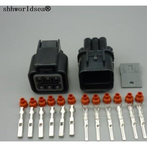 Shhworldsea 6 Pin Auto Head lamp connector PB621-06020 PB625-06 Car waterproof Electrical connector for HYUNDAI,KIA,Elantra