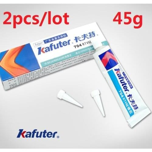 2pcs/lot 45g Kafuter Silicone Industrial Adhesive 704 RTV Silicone Rubber White Glue