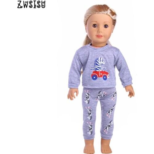 Four style cute pajamas, which are suitable for 18 inch Logan boy doll and 43cm baby doll as the best gift for children