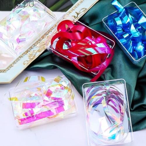 Boxed Nail Art Aurora Glass Foil Film Sticker Korean Popular Ice Cube Manicure DIY Decoration Polarized Color Nail Trend Design