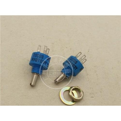 [VK] TOCOS RVQ103Y B103M B502M 5K 10K conductive plastic potentiometer 360 degrees blue switch