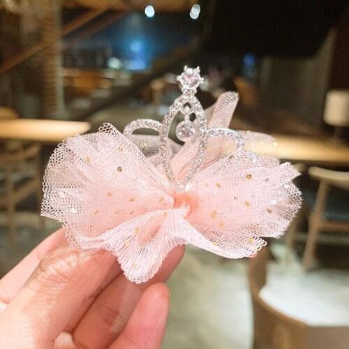 Korean fairy hair clip childrens crown headdress baby hair card princess crown girl hair ornament