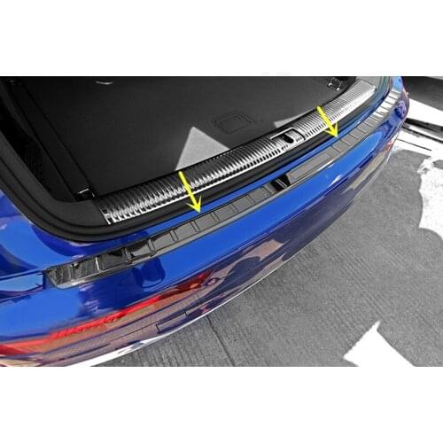 For Audi Q5 2018 2019 2020 Stainless Steel Outer Rear Bumper Protector Guard Plate Cover Trim Car Styling Accessories