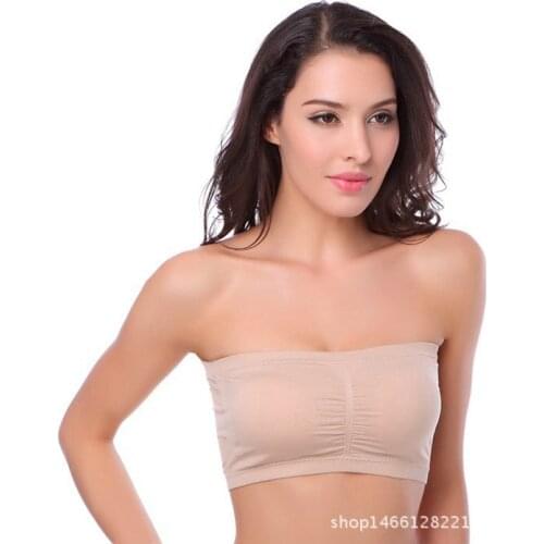 Women Tube Tops Seamless Wrapped Chest underwear bandeau bra thin belt 6 COLORS S,M,L,XL XXL free shipping