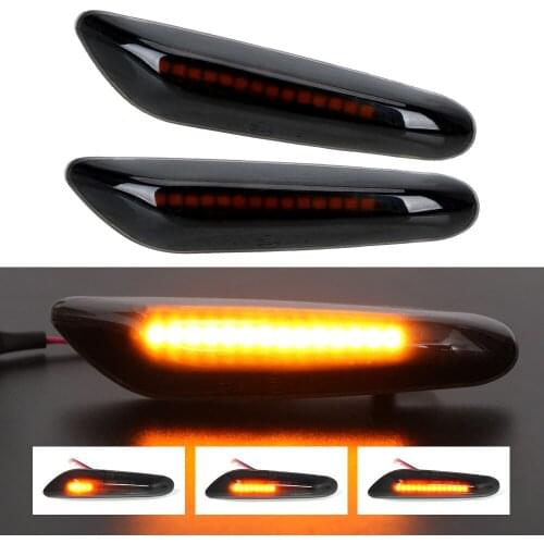 1 Pair Car Led Dynamic Side Marker Turn Signal Light Indicator Blinker Lamp for bmw E90 E91 E92 E93 E60 E87 E82 E46 Error Free
