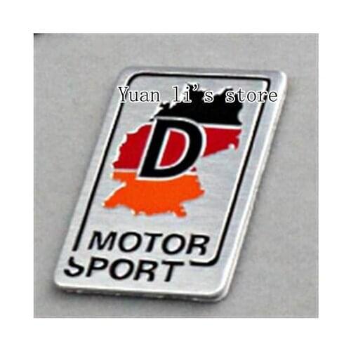 1X Aluminum New D Letters Germany Flag Car Sticker Emblem Decal Badge Car Body 40*25mm Car Styling