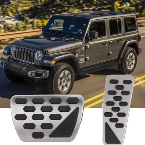 2 pcs Applicable 2018 for Wrangler Auto Brake Throttle Original Models Without Punch Accelerator and Brake Metal Pedals