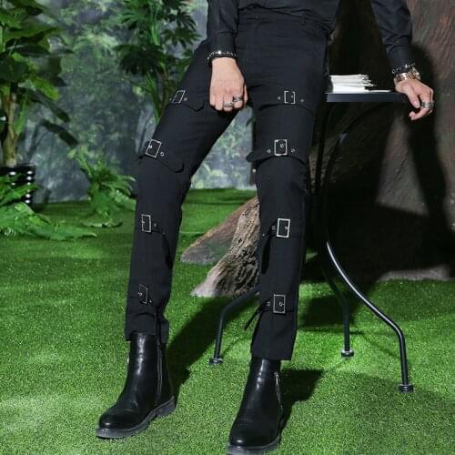 27-44 2020 new clothes of the GD fashion stylist metal decorative personality casual pants plus size singer costumes