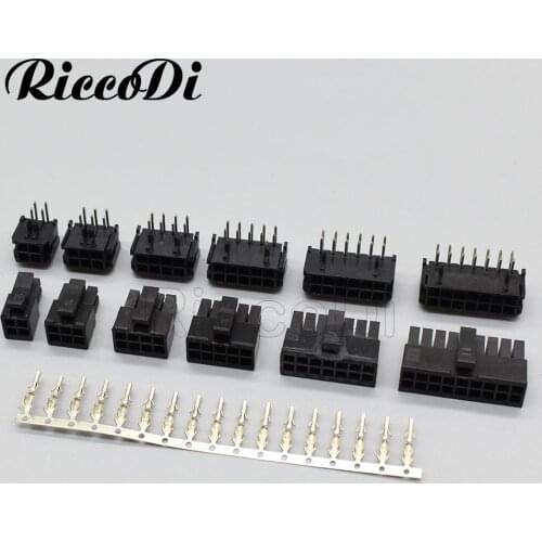 2x2/3/4/5/6/7/8/9/10/11/12Pin 14/16/18/20/22/24Pin 3.0mm Pitch Terminal/Housing/Pin Header Wire Connector with straight wafter