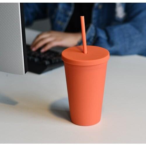 30pcs / lot Top Selling 16 OZ Coffee Tea Drinking Cup Multi Fresh Candy Colors Exquisite Plastic Cup