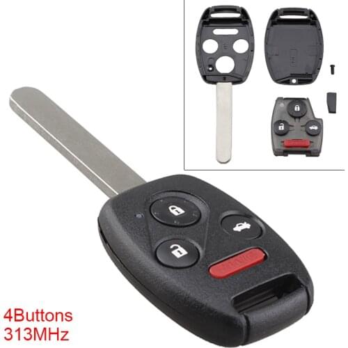 314MHz 4 Buttons Car key replacement Keyless Uncut Flip Remote Key Fob for Honda Pilot 2009-2015 / Honda Accord 2008-2014