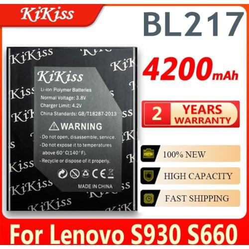 KiKiss 4200mAh BL-217 BL 217 BL217 Battery For Lenovo S930 S660 S939 S938t Smart Phone Li-Polymer Batteries