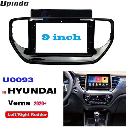 2 Din 9 Inch Car Radio Installation GPS Mp5 Plastic Fascia Panel Frame for HYUNDAI Verna 2020 Dash Mount Kit