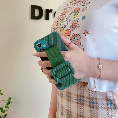 Phone Case For Apple iPhone 11 12 Pro Max X XR XS Max 7 8 Plus SE 2020 Multifunction Wrist Strap Lanyard Soft TPU Silicone Cover