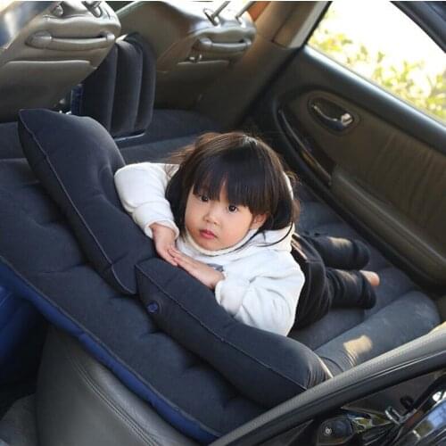 Car Back Seat Cover Car Air Mattress Travel Bed Inflatable Mattress Air Bed with Two Air Pillows Camping Outdoor Universal