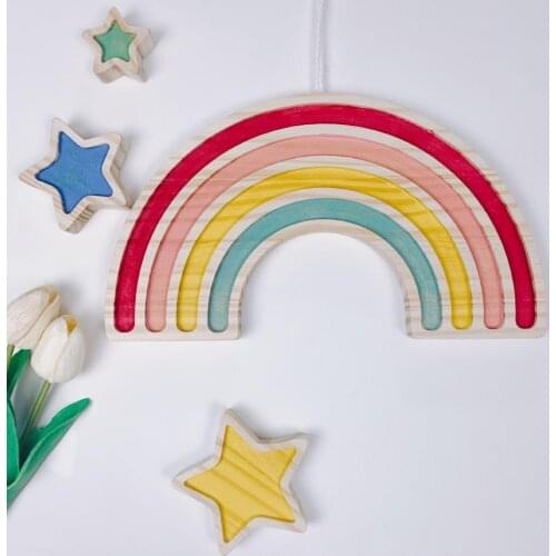 Montessori Kids DIY Color Filling Painting Rainbow Circle Children Early Educational Puzzle Toy Creative Handmade Gift