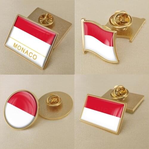 Monacos/Monacans Flag Brooch/Badges/Lapel Pins