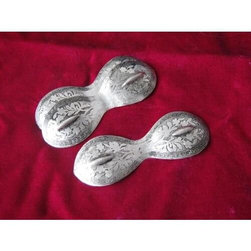 Hot-selling hand-made Miao Silver Sculpture Plate Hairpin Ornaments Carved Flower Meridian Hairpin Ornaments Hairpin