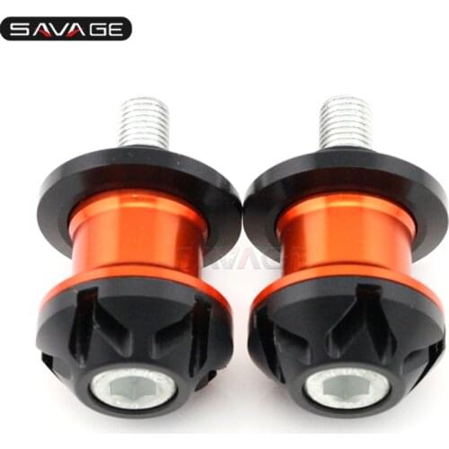 Swingarm Spools Slider For 990 SUPERMOTO/R/T SUPER DUKE 1090 1190 ADVENTURE/R 1290 SUPER ADV R Motorcycle Stand Screws 10mm