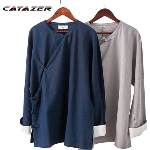 Old Style Chinese Kung Fu Wing Chun Jacket Wushu Tai Chi Top Martial Arts Shirt Commoner Folk Style Pure Color Tang Suit